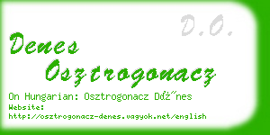 denes osztrogonacz business card